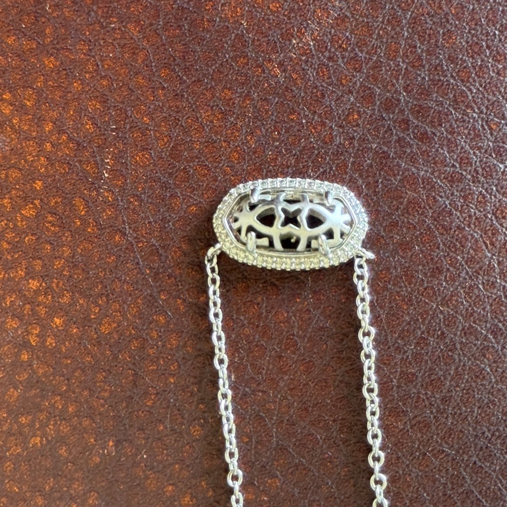 Kendra Scott Silver Oval Pendant Necklace